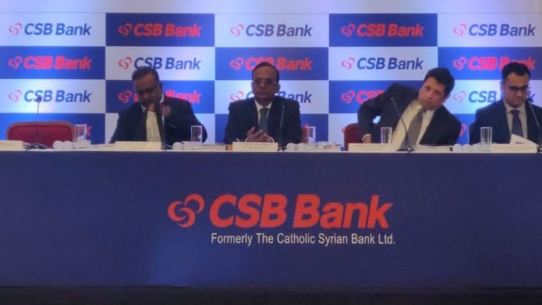 CEO CVR Rajendran表示，CSB银行将继续关注黄金，计划在MSME中扩张